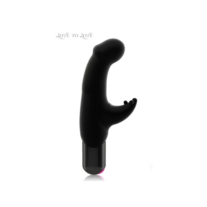 Vibro Rabbit Captain Charm Black Vibro Rabbit Captain Charm Black