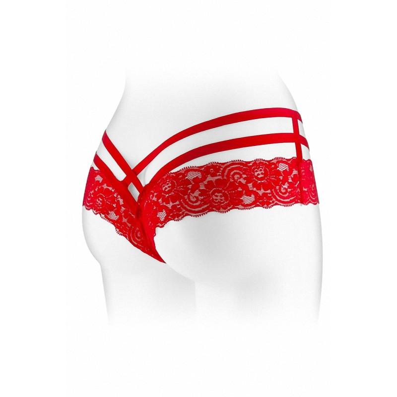 Tanga ouvert Anne - rouge