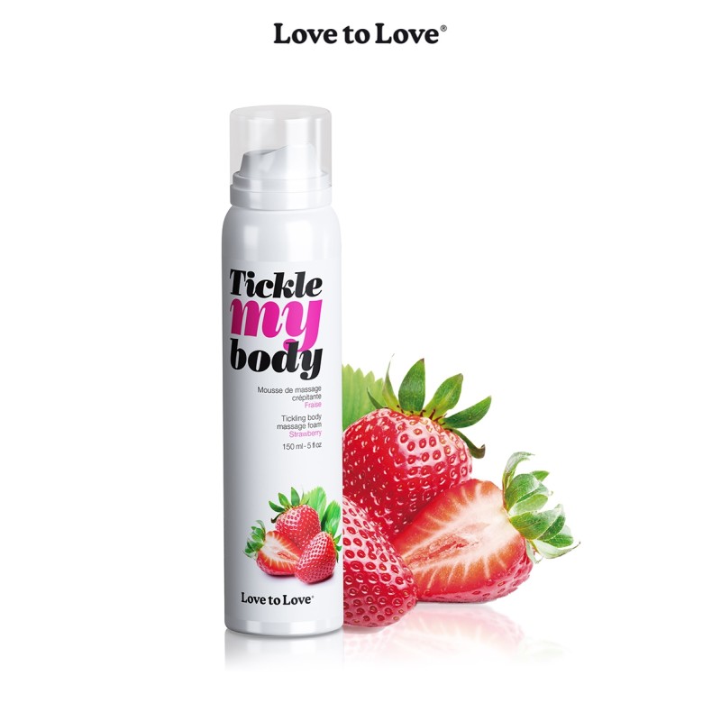 Mousse massage crépitante - fraise Mousse massage crépitante - fraise