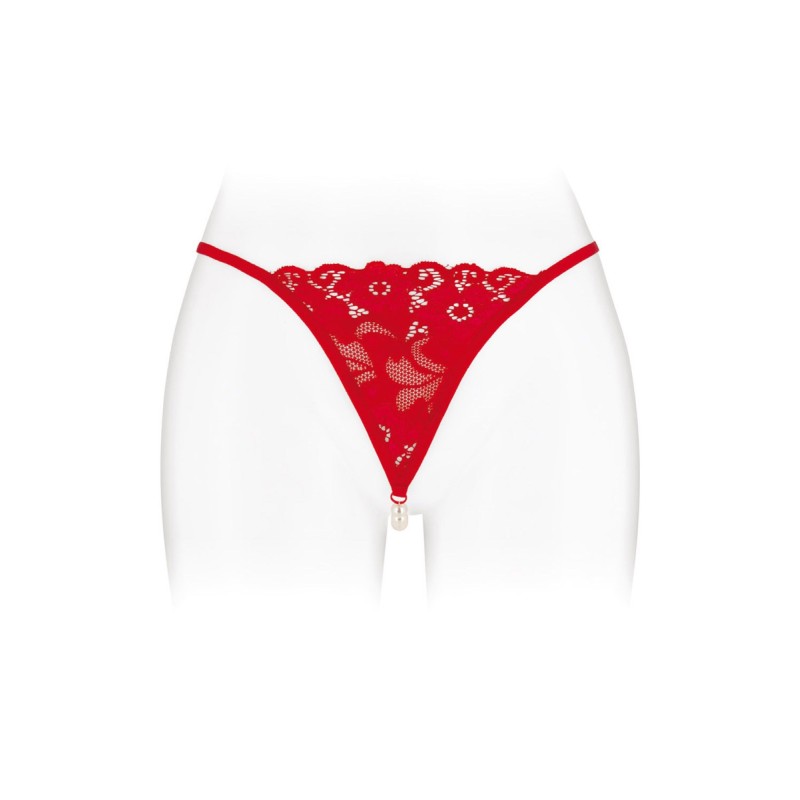 String avec perles Venusina - rouge String avec perles Venusina - rouge