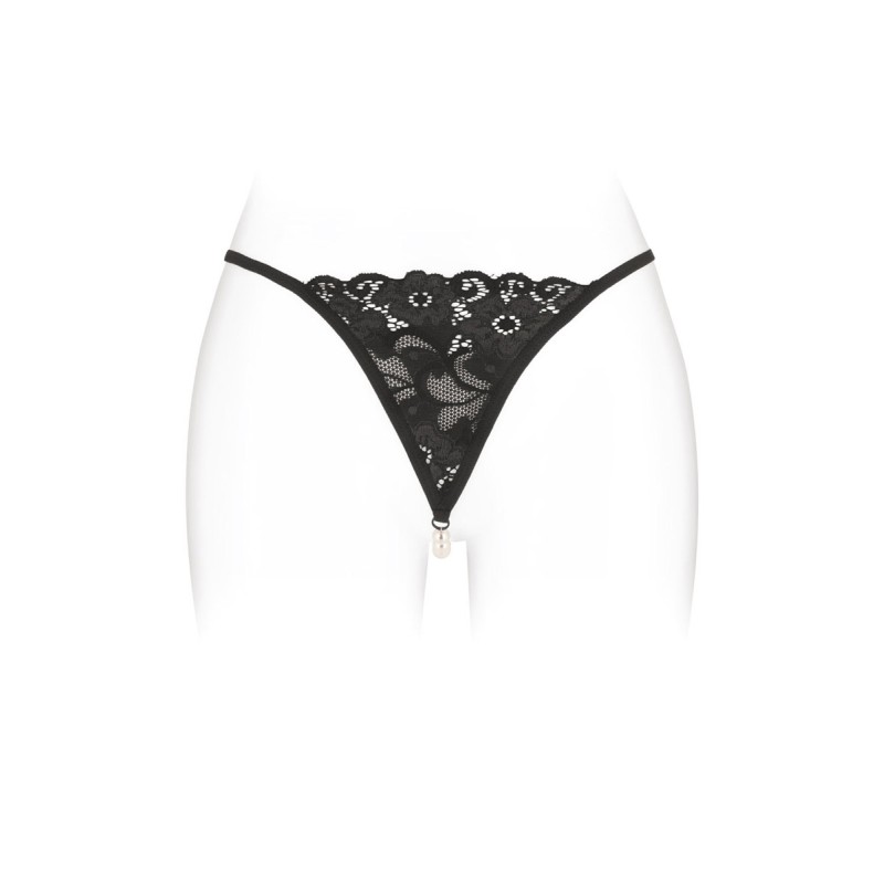 String noir et perles Venusina Fashion Secret String noir et perles Venusina Fashion Secret