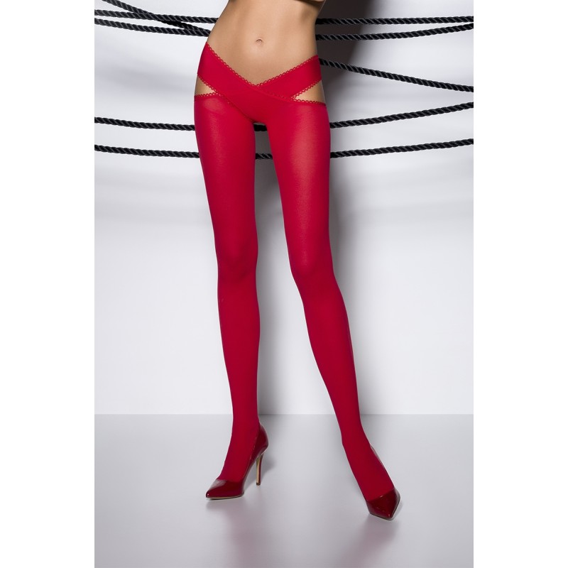 Collants ouverts TI005 - rouge Collants ouverts TI005 - rouge