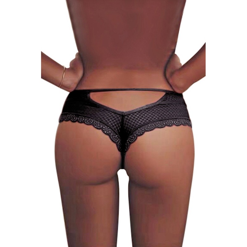Tanga noir dentelle - Paris Hollywood Tanga noir dentelle - Paris Hollywood