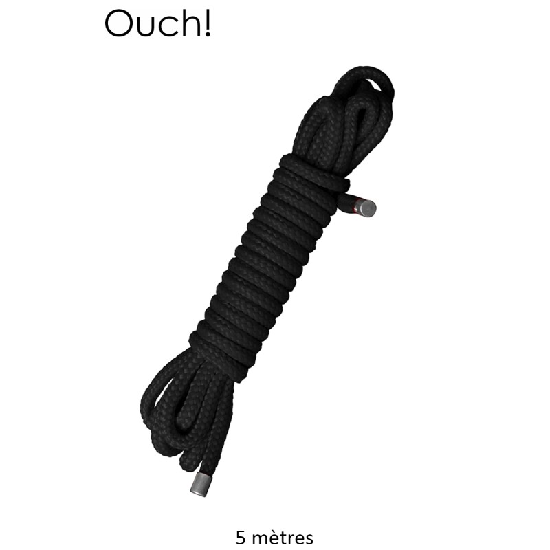 Corde de bondage Japonais 5m noire - Ouch Corde de bondage Japonais 5m noire - Ouch