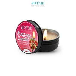 Bougie de massage vin petillant à la fraise - Amoreane