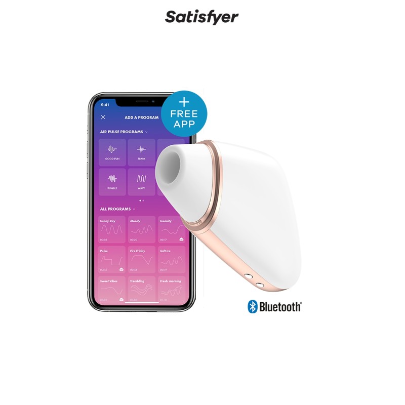 Stimulateur clitoridien connecté Love triangle blanc - Satisfyer Stimulateur clitoridien connecté Love triangle blanc - Satisfyer