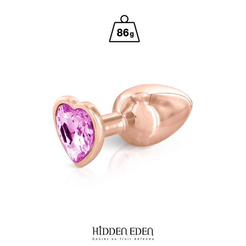 Plug bijou coeur aluminium rose gold M - Hidden Eden Plug bijou coeur aluminium rose gold M - Hidden Eden