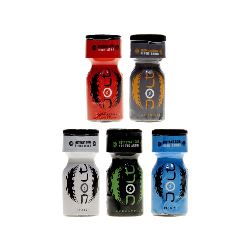 Pack 5 poppers parfumés Jolt 10ml Pack 5 poppers parfumés Jolt 10ml