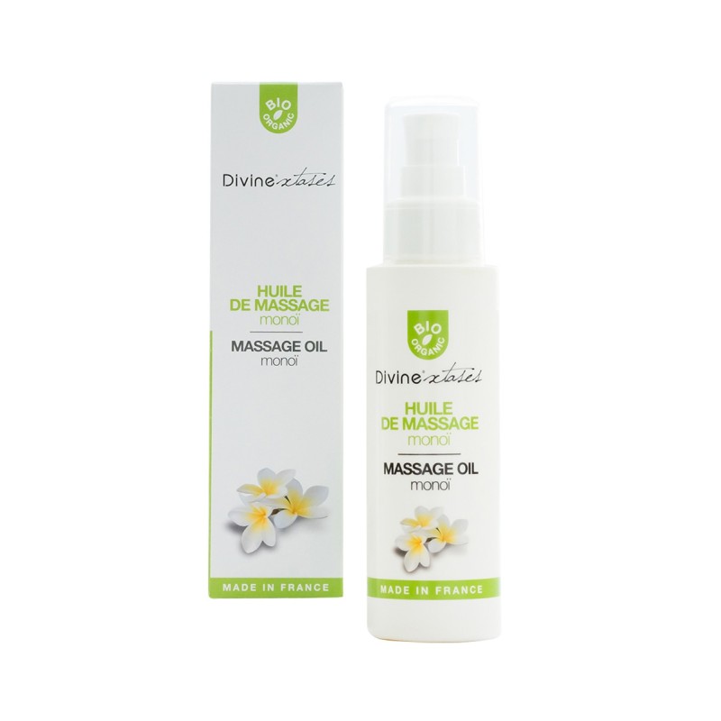 Huile de massage BIO Monoi - Divinextases Huile de massage BIO Monoi - Divinextases