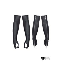 Gants longs en wetlook avec fermetures éclair - Regnes