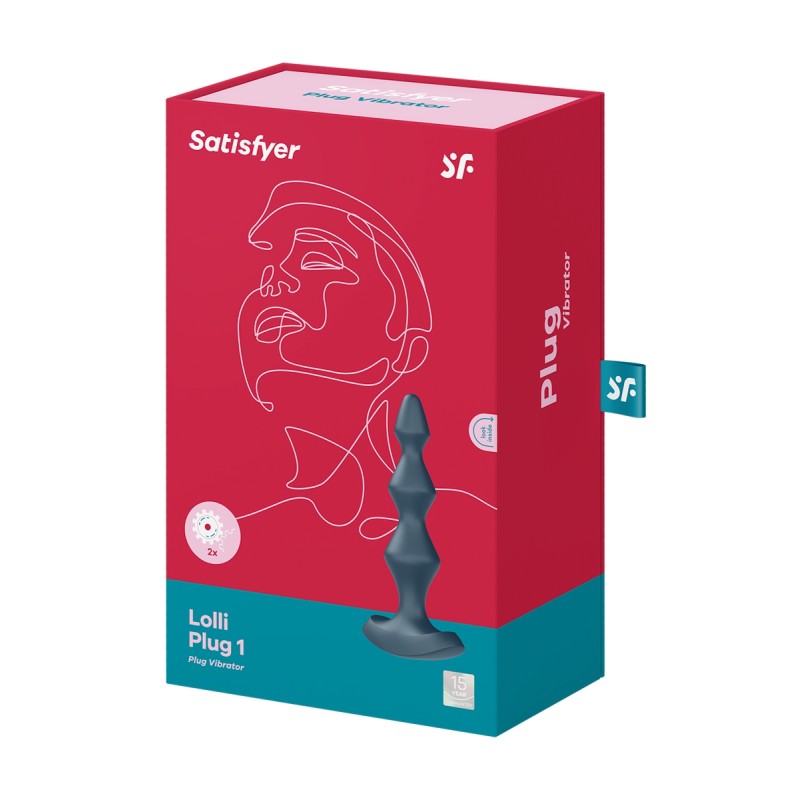 Plug anal vibrant Lolli Plug 1 anthracite - Satisfyer