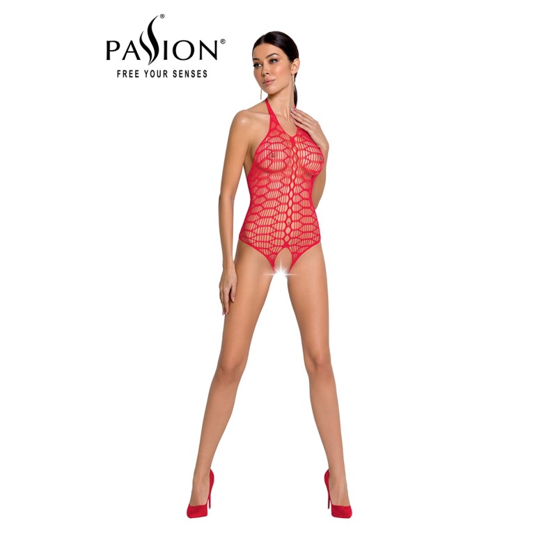Body résille ouvert BS087 - Rouge Body résille ouvert BS087 - Rouge