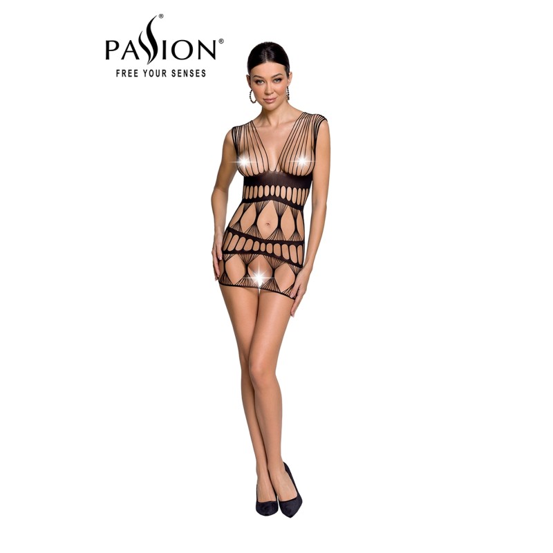 Robe nue résille BS089 - Noir Robe nue résille BS089 - Noir