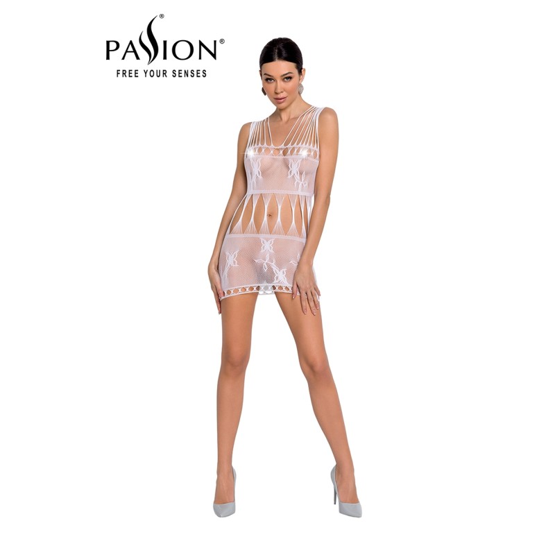 Robe nue résille BS090 - Blanc Robe nue résille BS090 - Blanc