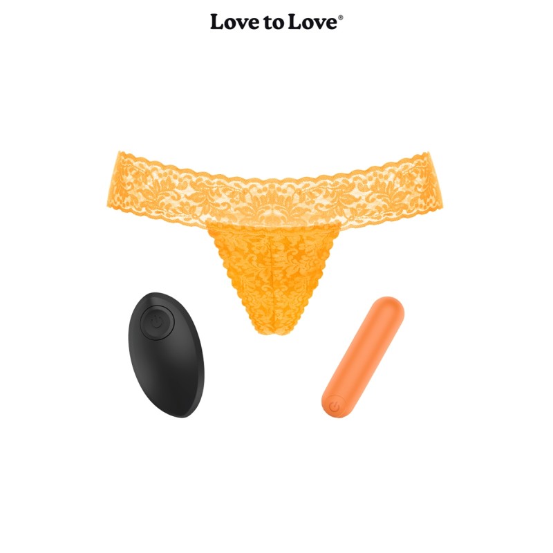 Culotte vibrante télécommandée Secret Panty 2 orange fluo Culotte vibrante télécommandée Secret Panty 2 orange fluo
