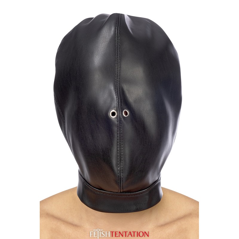 Cagoule BDSM fermée simili cuir - Fetish Tentation Cagoule BDSM fermée simili cuir - Fetish Tentation