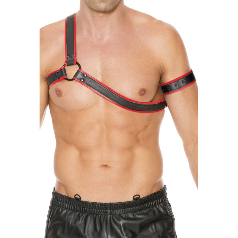 Harnais Gladiator rouge et noir - Ouch! Harnais Gladiator rouge et noir - Ouch!