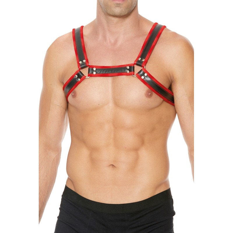 Harnais Buckle Bulldog rouge - Ouch! Harnais Buckle Bulldog rouge - Ouch!