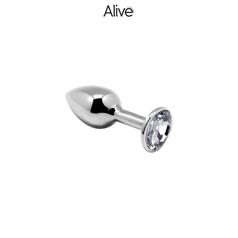 Plug métal bijou transparent M - Alive Plug métal bijou transparent M - Alive