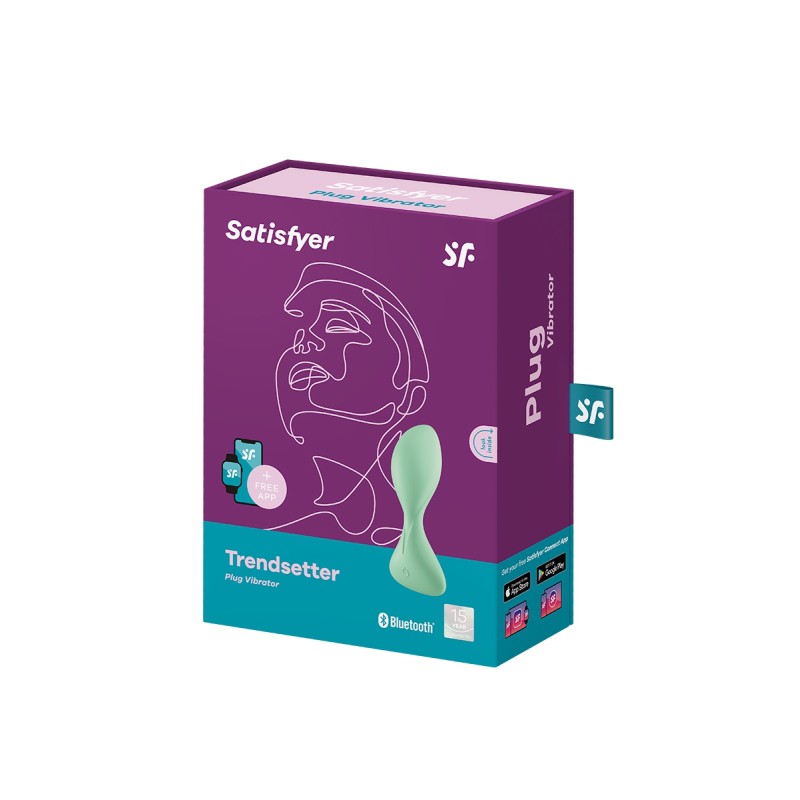 Plug anal connecté Trendsetter vert clair - Satisfyer