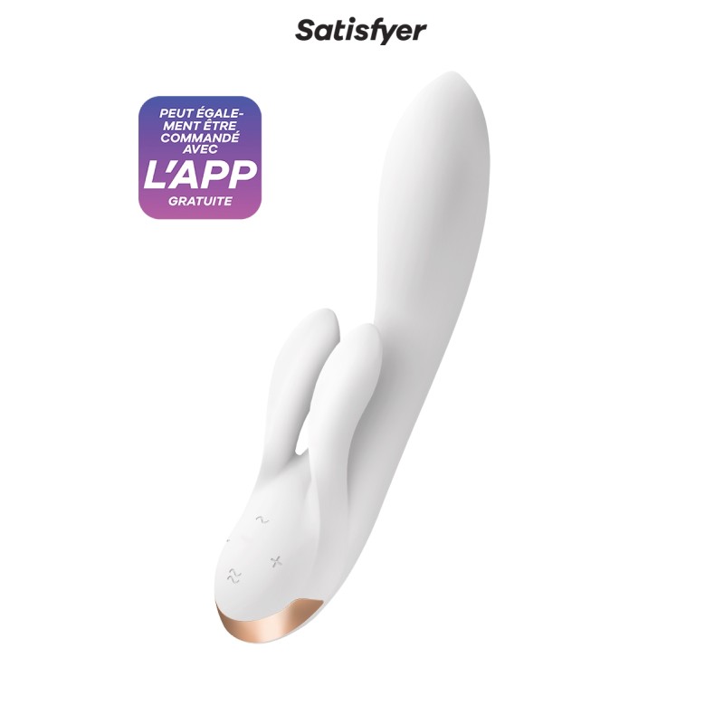 Vibro Rabbit connecté Double Flex blanc - Satisfyer Vibro Rabbit connecté Double Flex blanc - Satisfyer