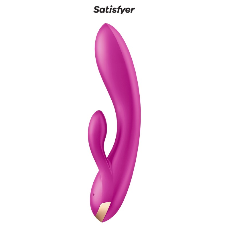 Vibro Rabbit connecté Double Flex violet - Satisfyer
